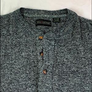Hill & Archer Crew Neck 3 Button Cotton Sweater XL
